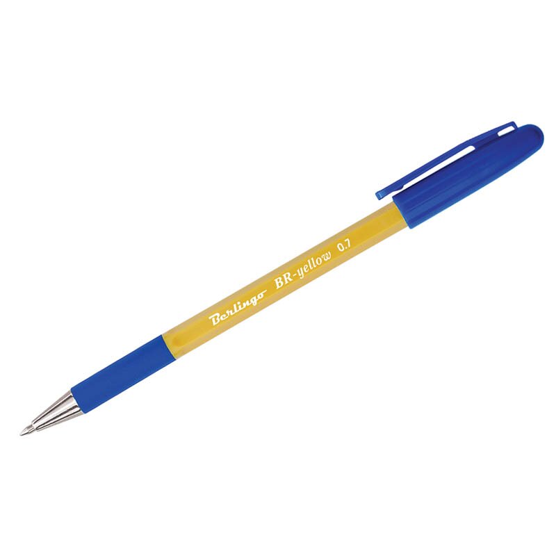 Ручка шариковая "Berlingo - BR-yellow" синяя 0,7мм